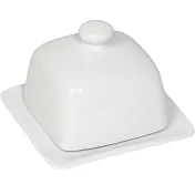 《NOW》附蓋方形石陶奶油盤(白) | 點心盤 起司盤