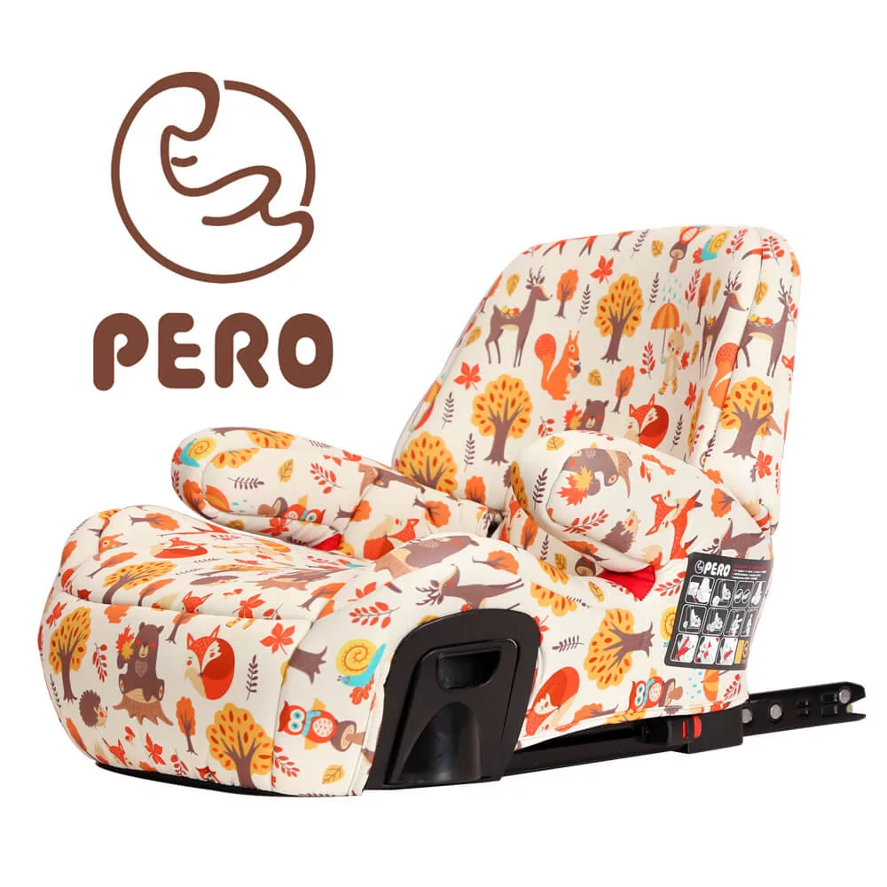 PERO Ni (ISOFIX/安全帶兩用)汽車安全座椅 (增高墊) 動物森林