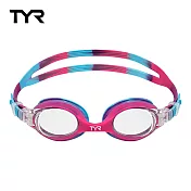 美國TYR Swimple Tie Dye 舒適抗UV兒童泳鏡 粉藍色 無 671 Clear