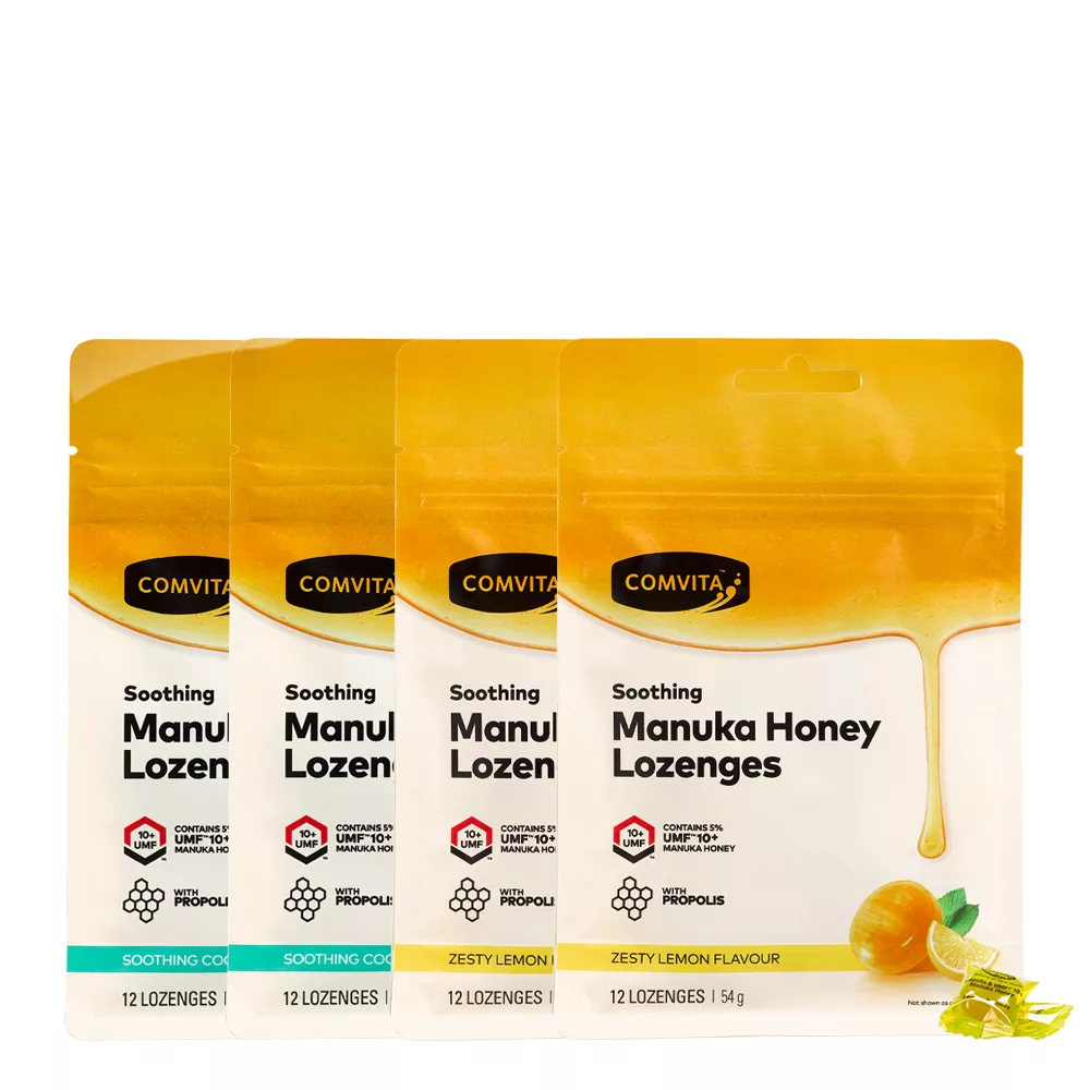 蜂膠麥蘆卡蜂蜜潤喉糖綜合4包組