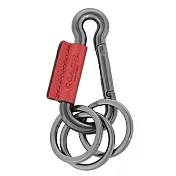 COACH 素色皮革鑰匙圈/鑰匙釦  紅