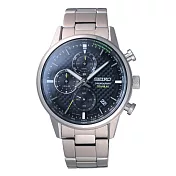 SEIKO 全新世代鈦金屬計時腕錶-銀X黑