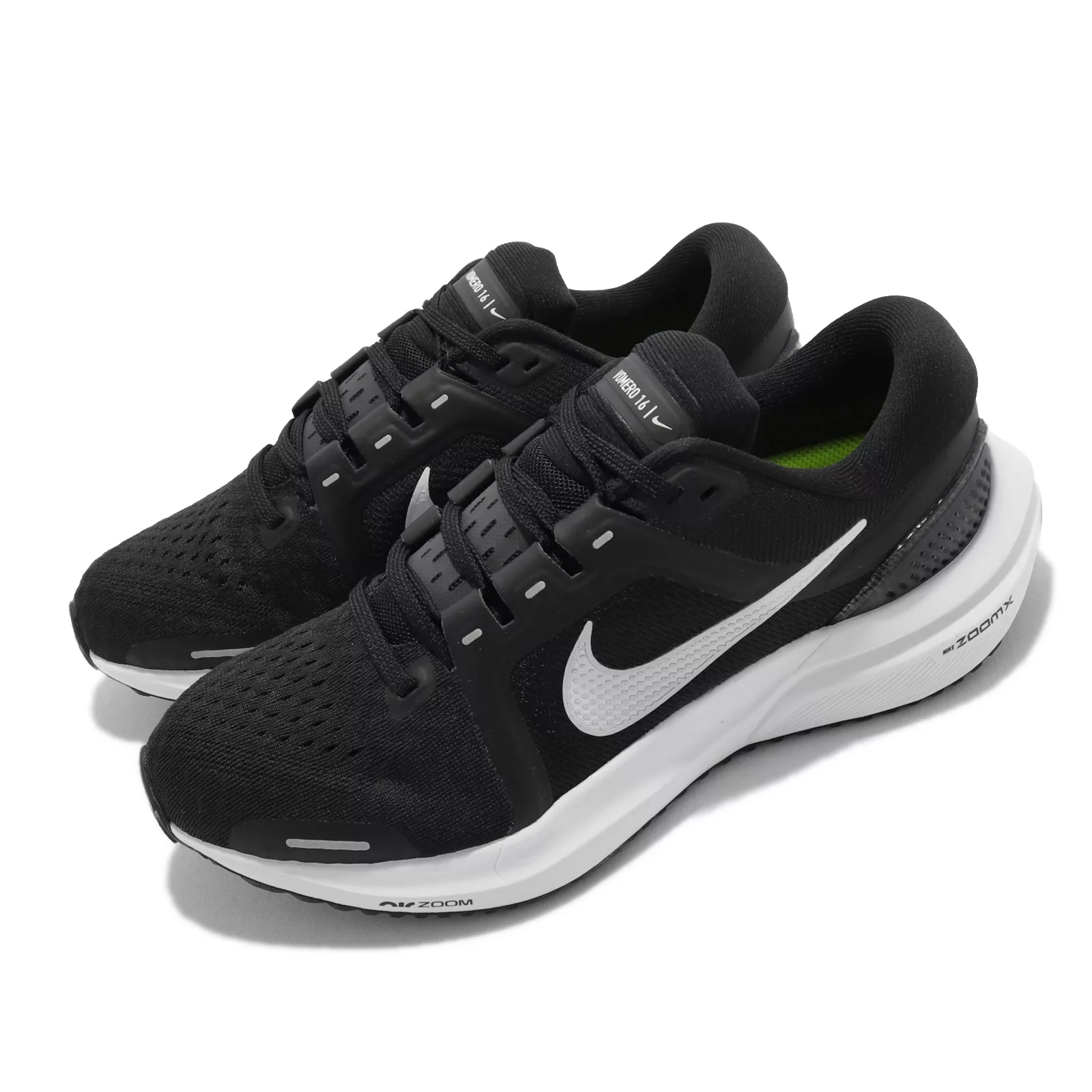 Nike 慢跑鞋 Zoom Vomero 16 運動 女鞋 氣墊 避震 輕量 透氣網布 路跑 健身 黑 白 DA7698-001 23cm BLACK/WHITE