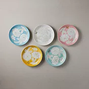 有種創意 - 日本美濃燒 - 粉染花朵小盤 - 任選 3件組 (15.3cm) -薄荷綠x3