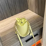 O-ni O-ni 特優牛皮時尚百搭設計師款大容量創意抽帶水桶包(bag-408) 綠色