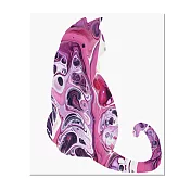 樂兒學 獨一無二DIY藝術壓克力流動畫-貓背影(顏料x4+畫布x2) 永恆紫