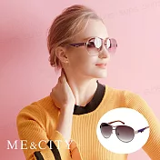ME&CITY 義式斜邊雙色點綴高貴太陽眼鏡  抗UV400 (ME 120033 B630)