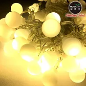 摩達客_浪漫療癒100燈LED小圓球珍珠燈串(USB接頭_贈豆腐頭插頭)聖誕燈 暖白光透明線