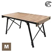 ADISI 木紋兩段式鋁捲桌 AS21028 (M) / 城市綠洲 (摺疊桌 露營桌 蛋捲桌 高度可調)