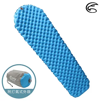 ADISI 蜂巢輕量單層空氣墊 AS7212-204R-1SC / 城市綠洲 (睡墊 充氣墊 保暖睡墊 打氣式外袋) 青藍色