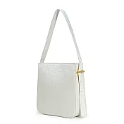 O-ni O-ni特優牛皮大容量時尚高級設計師款水桶包(bag-423) 白色