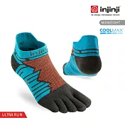 【injinji】Ultra Run終極系列五趾隱形襪 (土耳其藍) - NAA65 | 吸濕排汗 輕量透氣 避震緩衝 推薦跑步襪 L 土耳其藍