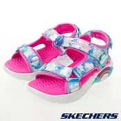 Skechers 女童涼拖鞋系列 RAINBOW RACER SANDALS 燈鞋 童鞋 302975LBLU 1 彩虹藍