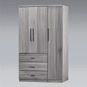 《Homelike》肯奇4x7衣櫃(灰橡色) 衣櫥 吊衣櫃 收納櫃 置物櫃 櫥櫃