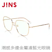 JINS 潮感多邊金屬濾藍光眼鏡(AFPC20A116) 玫瑰金