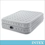 【INTEX】豪華菱紋擬真雙氣室雙人加大充氣床墊152x203x高51cm(64489ED)