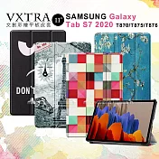 VXTRA 三星 Galaxy Tab S7 11吋 文創彩繪 隱形磁力皮套 平板保護套 T870 T875 T876 歐風鐵塔