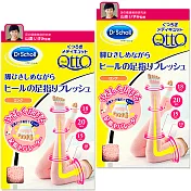 日本Qtto-Scholl睡眠大腿露指襪（粉紅泡泡舒壓五指款）2入 L