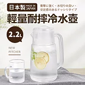 日本製輕量耐摔冷水壺2.2L 白