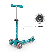 【Micro 滑板車】Mini Deluxe LED發光輪 - 土耳其藍