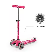 【Micro 滑板車】Mini Deluxe LED發光輪 - 粉紅色