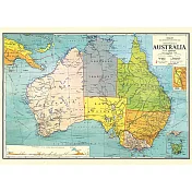 美國 Cavallini & Co. wrap 包裝紙/海報 澳洲地圖3