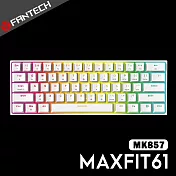 FANTECH MAXFIT61 60%可換軸RGB白色機械式鍵盤 (紅軸)