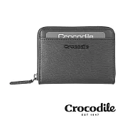 【Crocodile】鱷魚皮件 真皮皮夾 維也納 Wien系列 輕巧零錢包-0103-10405-原廠公司貨 黑色