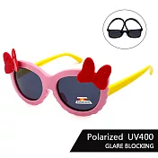 【SUNS】兒童彈力太陽眼鏡 超Q甜心 寶麗來鏡片 抗UV400 粉框黃腳
