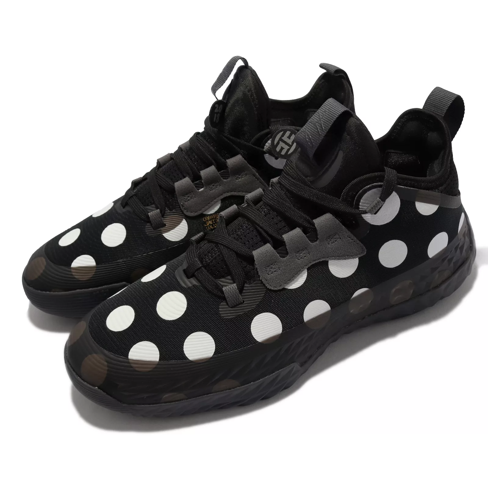 adidas Harden Vol 5 Futurenatura 籃球鞋 男鞋 哈登 圓點花樣 避震 包覆 黑 白 H68597 26.5cm BLACK/WHITE