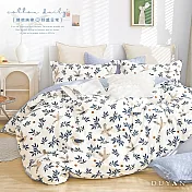 《DUYAN 竹漾》台灣製 100%精梳純棉單人床包被套三件組-悠悠飛鳥