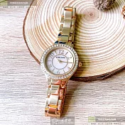 ANNE KLEIN安妮克萊恩精品錶,編號：AN00216,28mm圓形玫瑰金精鋼錶殼玫瑰金色錶盤精鋼玫瑰金色錶帶