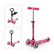 【Micro 滑板車】Mini 3in1 Deluxe 兒童滑板車/滑步車 - 粉紅色