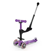 【Micro 滑板車】Mini 3in1 Deluxe Plus (附家長後推桿) - 紫色