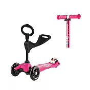 【Micro 滑板車】Maxi 3in1 Deluxe 兒童滑板車/滑步車 - 粉紅色