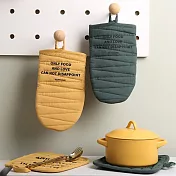 北歐INS風超美裝飾烘焙廚房隔熱手套 綠色手套