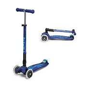 【Micro 滑板車】Maxi Deluxe 快速折疊 x LED輪 - 海軍藍