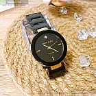 ANNE KLEIN安妮克萊恩精品錶,編號：AN00021,32mm圓形黑陶瓷錶殼黑色錶盤精鋼深黑色錶帶