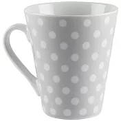 《EXCELSA》瓷製馬克杯(圓點灰400ml) | 水杯 茶杯 咖啡杯