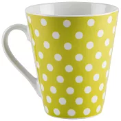 《EXCELSA》瓷製馬克杯(圓點綠400ml) | 水杯 茶杯 咖啡杯