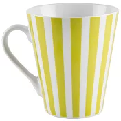 《EXCELSA》瓷製馬克杯(綠直紋400ml) | 水杯 茶杯 咖啡杯
