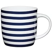 《KitchenCraft》骨瓷馬克杯(藍橫紋400ml) | 水杯 茶杯 咖啡杯