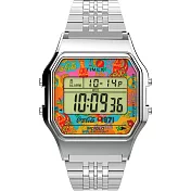 【TIMEX】天美時 x Coca-Cola 限量聯名系列 電子錶-銀色不鏽鋼帶/34mm (TXTW2V25900)