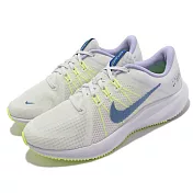 Nike 慢跑鞋 Quest 4 運動 女鞋 輕量 透氣 舒適 避震 路跑 健身 白 藍 DA1106-101 23cm WHITE/BLUE