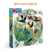 eeBoo 500片圓形拼圖 - 蜂鳥  ( Hummingbirds 500 Piece Round Puzzle )