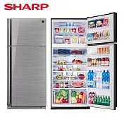 SHARP夏普541L自動除菌離子變頻雙門鏡面冰箱 SJ-GD54V-SL