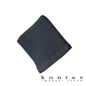 【日本愛媛 KONTEX】VINTAGE鬆餅紋棉麻混紡毛巾 (深海藍) | 鈴木太太公司貨