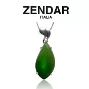 【ZENDAR】頂級北美碧玉梨形墜鍊 12x23mm (Z6020)