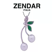 【ZENDAR】頂級淡水珍珠水鑽墜鍊 8mm (Z7005)