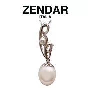 【ZENDAR】頂級淡水珍珠蛋形墜鍊 10mm,4mm (Z7006)